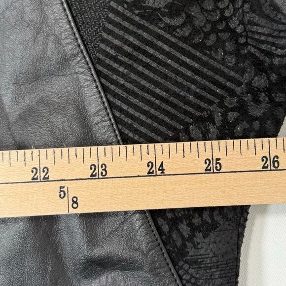 Vintage Fashion Attitudes Oversized Black Leather Jacket Women’s Large - Picture 9 of 10